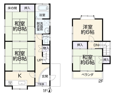 相模原市緑区大島の中古戸建ての間取図の写真