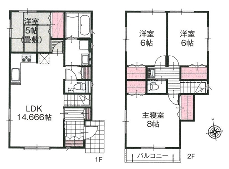 町田市相原町新築戸建て11号棟の間取図の写真