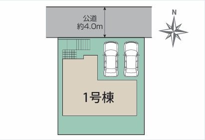 町田市金井1丁目の新築戸建の区画図の写真