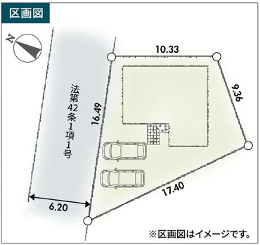 町田市金井8丁目の新築戸の区画図の写真