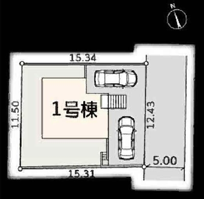 町田市金井ヶ丘3丁目の新築戸建ての区画図の写真