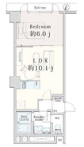 町田市森野2丁目の中古マンションの間取図の写真