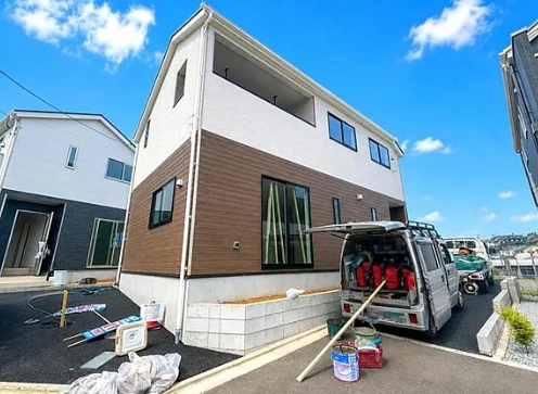 町田市大蔵町の新築戸建ての2号棟の外観の写真
