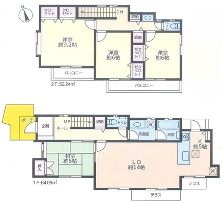 町田市小山町の中古戸建ての間取図の写真