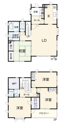 町田市真光寺2丁目の中古戸建ての間取図の写真