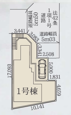 町田市玉川学園8丁目の新築戸の区画図の写真