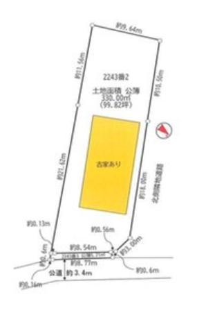 相模原市緑区大島の土地の区画図の写真