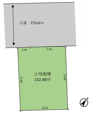 相模原市緑区下九沢の土地の区画図の写真