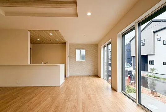 八王子市石川町の新築戸建ての1号棟のダイニングの写真