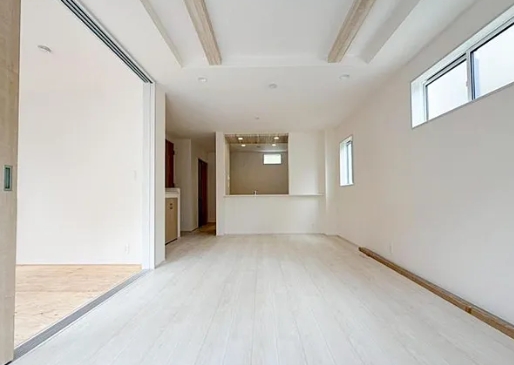 八王子市石川町の新築戸建ての2号棟のダイニングの写真