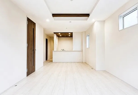 八王子市石川町の新築戸建ての4号棟のダイニングの写真