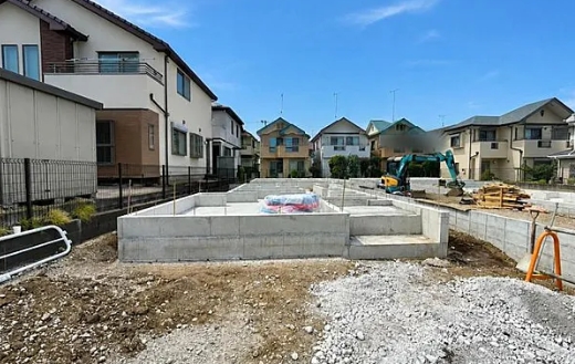 八王子市椚田町の新築戸建ての1号棟の外観の写真
