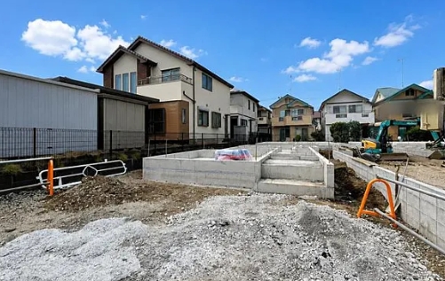 八王子市椚田町の新築戸建ての1号棟の外観の写真