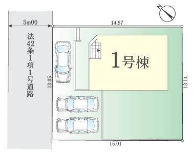 八王子市絹ヶ丘2丁目の新築戸建ての区画図の写真