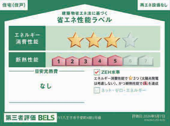 八王子市子安町2丁目の新築戸建ての2号棟の設備の写真