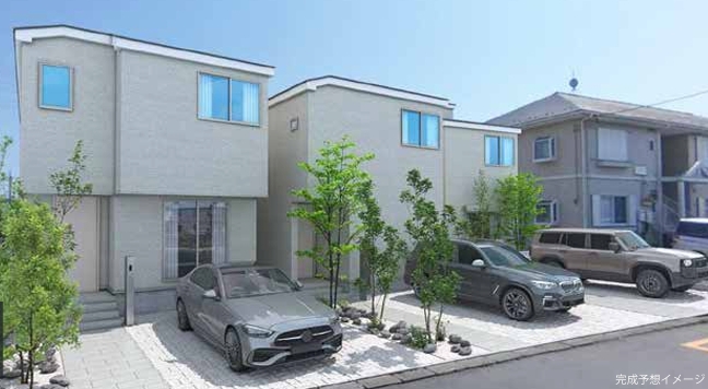 八王子市椚田町の新築戸建ての1号棟の外観の写真