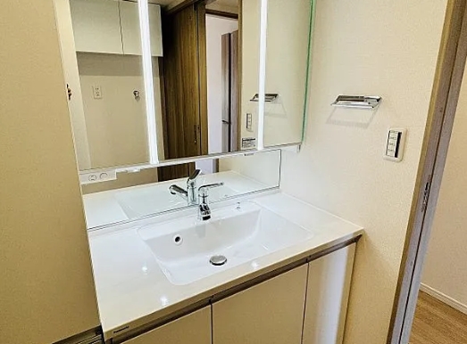 八王子市松木の中古マンションの洗面化粧台の写真