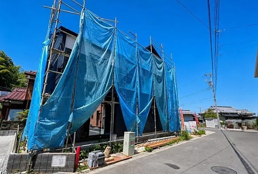 八王子市弐分方町の新築戸建て1号棟の外観の写真