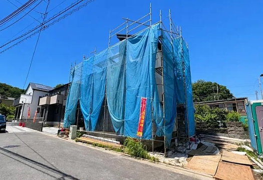 八王子市弐分方町の新築戸建て1号棟の外観の写真