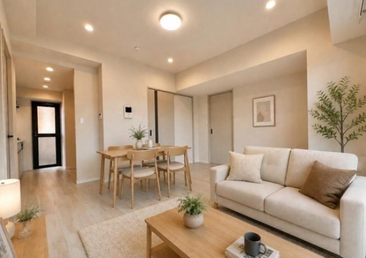 八王子市追分町の中古マンションのリビングの写真