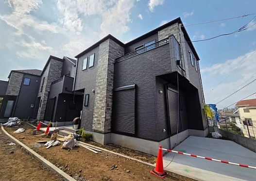 八王子市上野町の新築戸建て1号棟の外観の写真