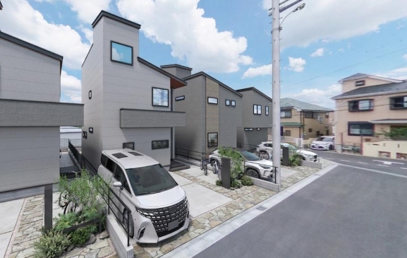 町田市金森6丁目の新築戸建ての1号棟の外観の写真