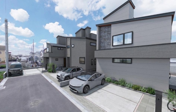 町田市金森6丁目の新築戸建ての3号棟の外観の写真
