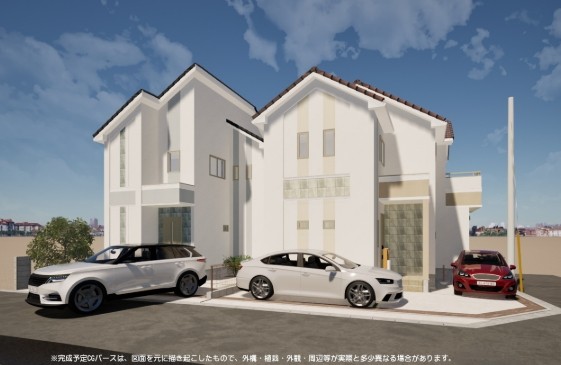 町田市玉川学園3丁目の新築戸建ての1号棟の外観の写真