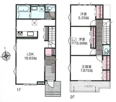町田市相原町新築戸建て10号棟の間取図の写真