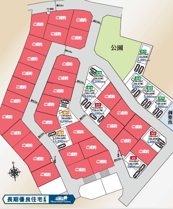 町田市南大谷2丁目の新築戸建ての区画図の写真