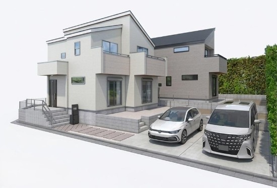 町田市能ヶ谷6丁目の新築戸建ての1号棟の外観の写真