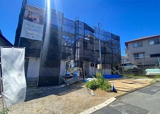 町田市小山町の新築戸建ての1号棟の外観の写真