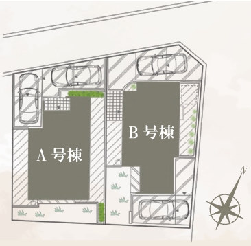 町田市玉川学園3丁目の新築戸建てのAの区画図の写真