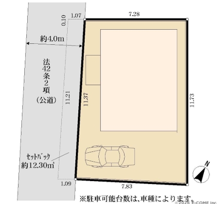 相模原市中央区淵野辺本町5丁目の新築戸建ての区画図の写真