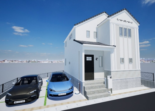 相模原市中央区上矢部5丁目の新築戸建ての外観の写真