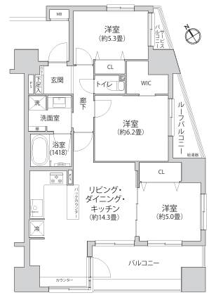 相模原市緑区橋本3丁目中古マンションの間取図の写真