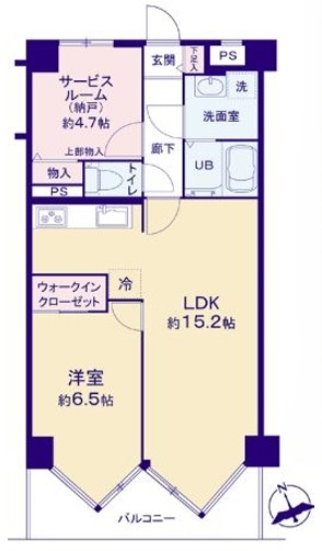 相模原市緑区橋本7丁目中古マンションの間取図の写真