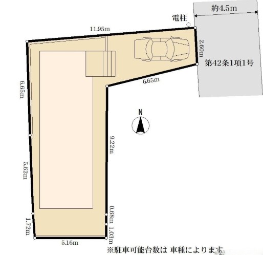 相模原市緑区元橋本町の新築戸建ての区画図の写真