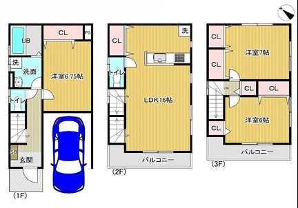 相模原市南区大野台1丁目の中古戸建ての間取図の写真