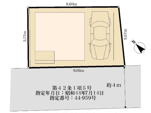 相模原市南区相武台3丁目の新築戸建ての区画図の写真